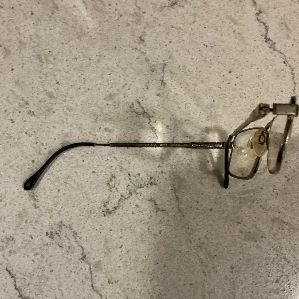 Luxottica SCOTT NATURAL Eyeglass Frames Silver Metal Rectangular Full Rim 53-18